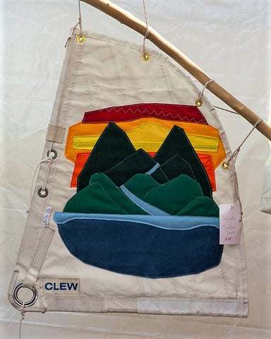 Sailcloth Fabric Art: Mountain Sunset